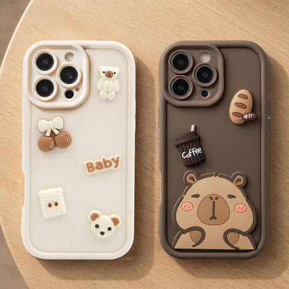 Kuori Samsung Galaxy S25 Ultra S938:lle, OEM, Ultra Trendy 3D Capybara, Ruskea