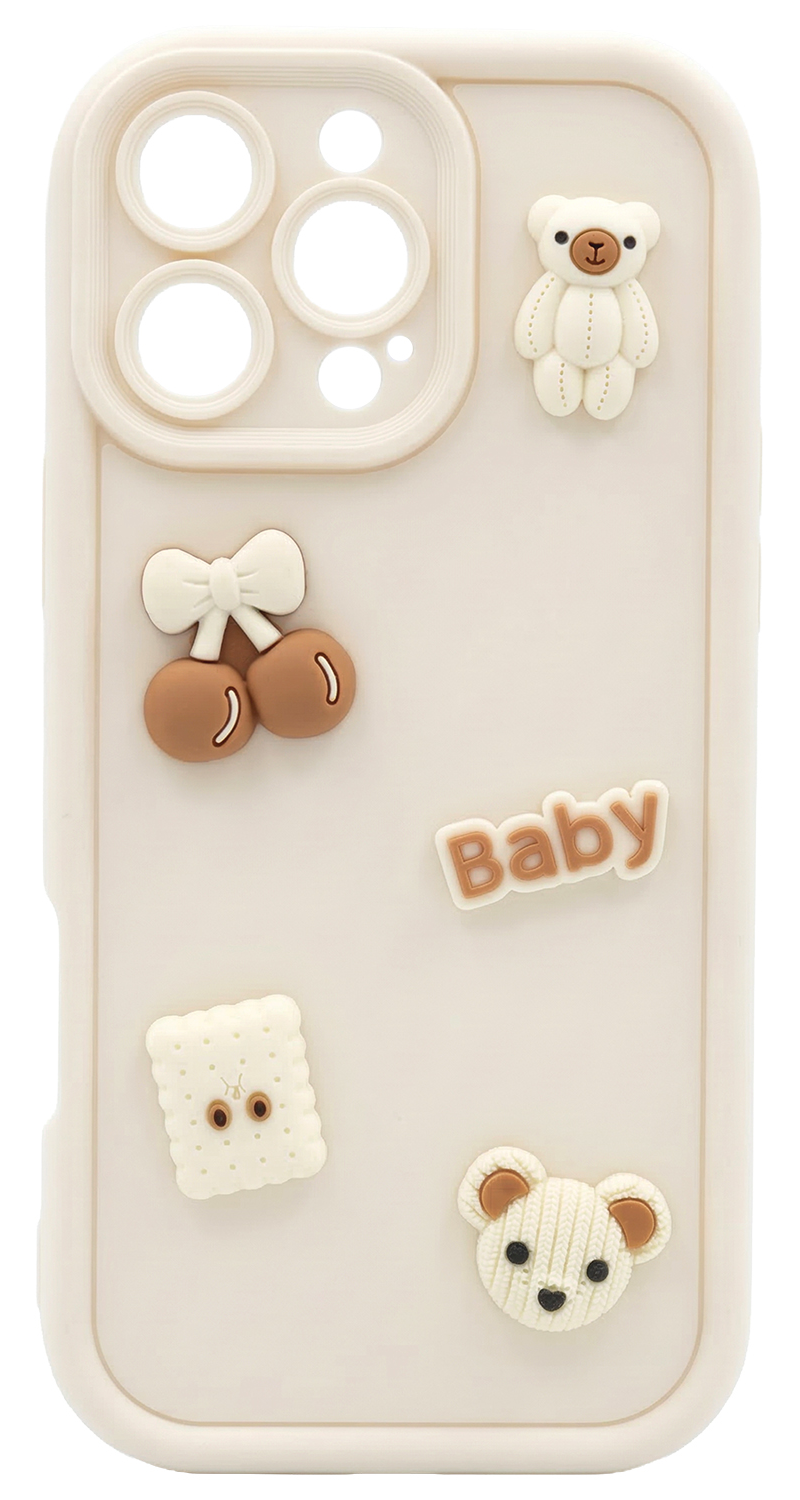 Kuori Samsung Galaxy S26 Plus S947:lle, OEM, Ultra Trendy 3D Bear, beige