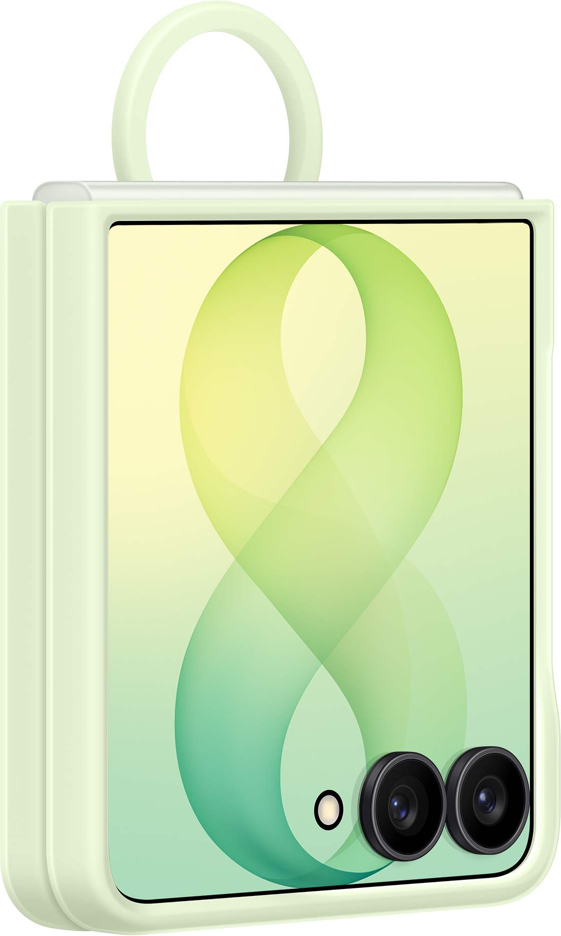 Kuori Samsung Galaxy Z Flip8 F776:lle, silikonisormusmagneetti, vihreä EF-EF776CGEGWW