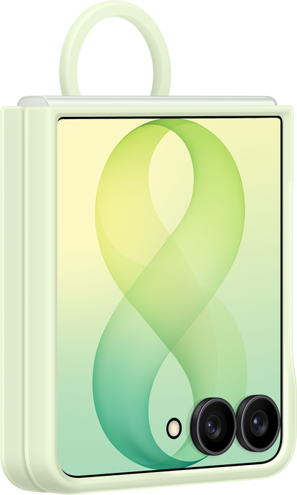 Kuori Samsung Galaxy Z Flip8 F776:lle, silikonisormusmagneetti, vihreä EF-EF776CGEGWW