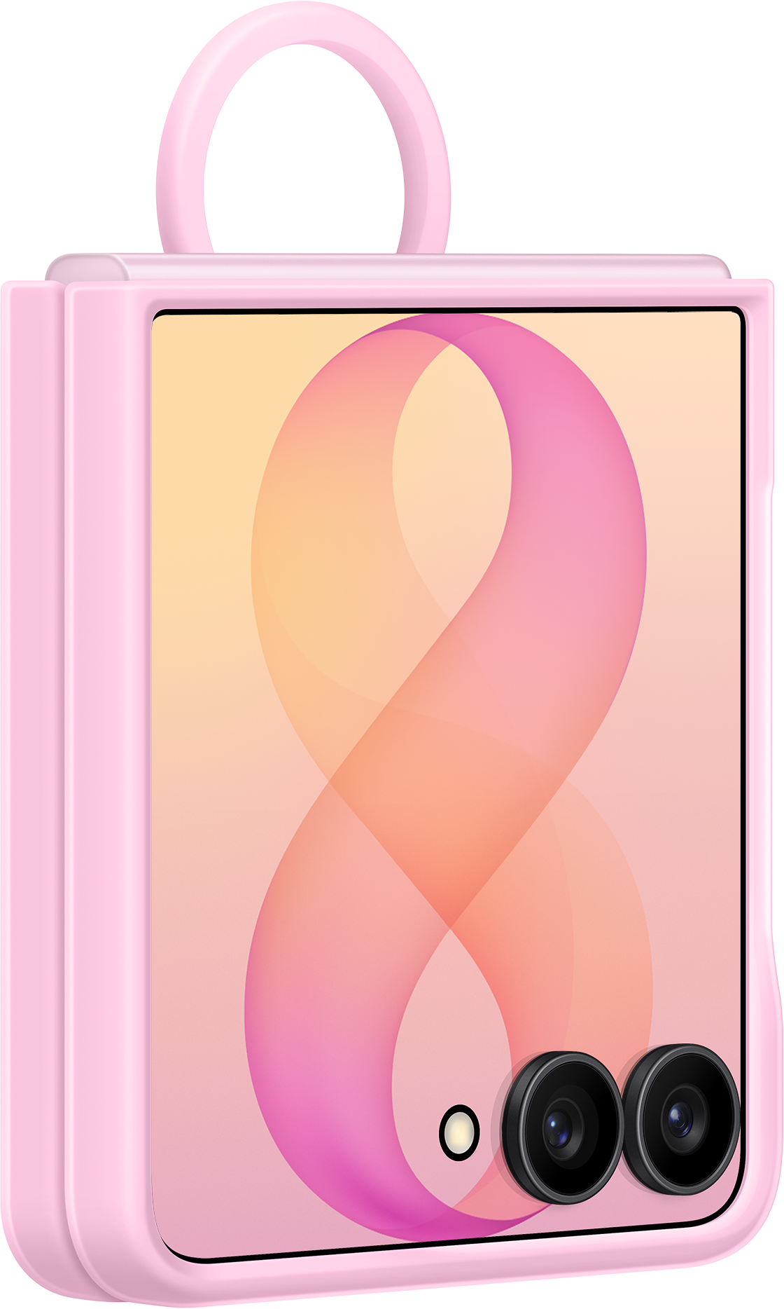 Kuori Samsung Galaxy Z Flip8 F776:lle, Silicone Ring Magnet, Vaaleanpunainen EF-EF776CVEGWW