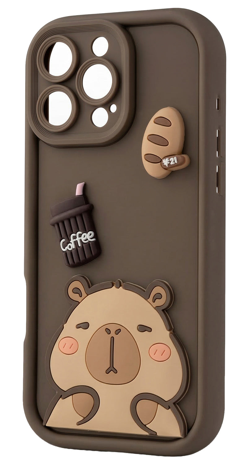 Kuori Samsung Galaxy S25 Ultra S938:lle, OEM, Ultra Trendy 3D Capybara, Ruskea