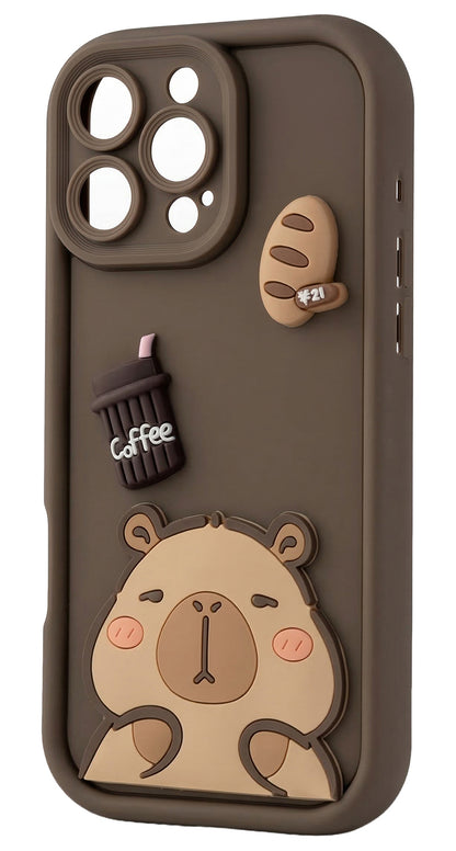 Kuori Samsung Galaxy S25 Ultra S938:lle, OEM, Ultra Trendy 3D Capybara, Ruskea