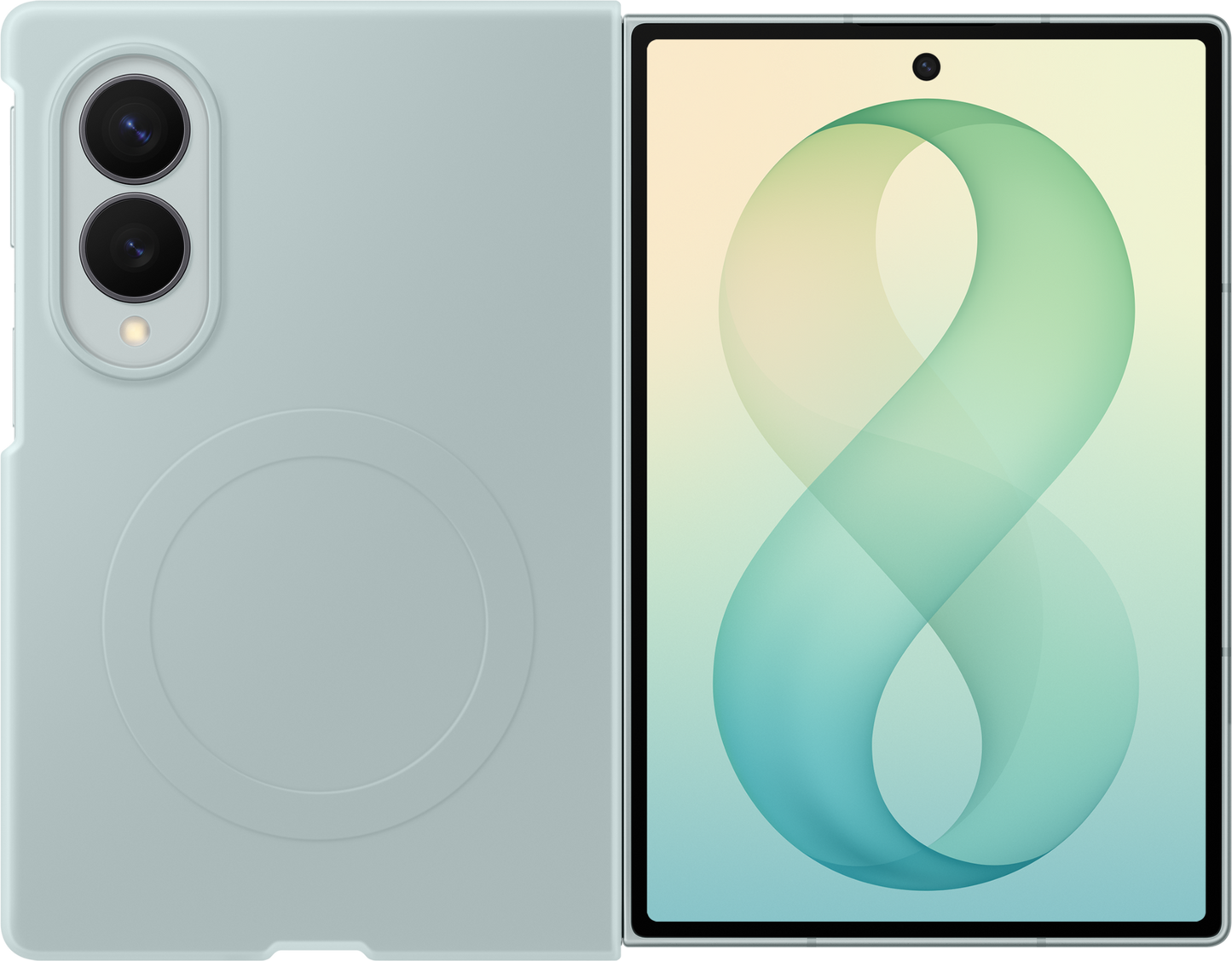 Kuori Samsung Galaxy Z Fold8 F971:lle, silikoninen magneettikotelo, vihreä EF-EF971CGEGWW
