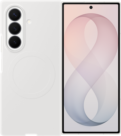 Kuori Samsung Galaxy Z Fold8 Ultra F976:lle, silikoninen magneettikotelo, valkoinen EF-EF976CWEGWW