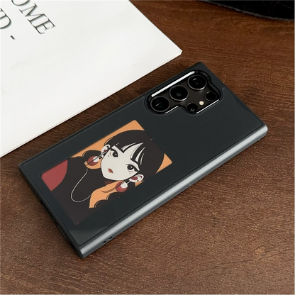 Kuori Samsung Galaxy S25 Ultra S938:lle, OEM, Mukautettu E-Ink-näyttö, Musta