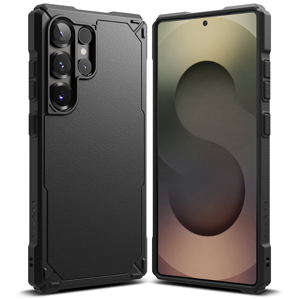 Suojakotelo Samsung Galaxy S25 Ultra S938:lle, Ringke, Rugged Gear, Musta