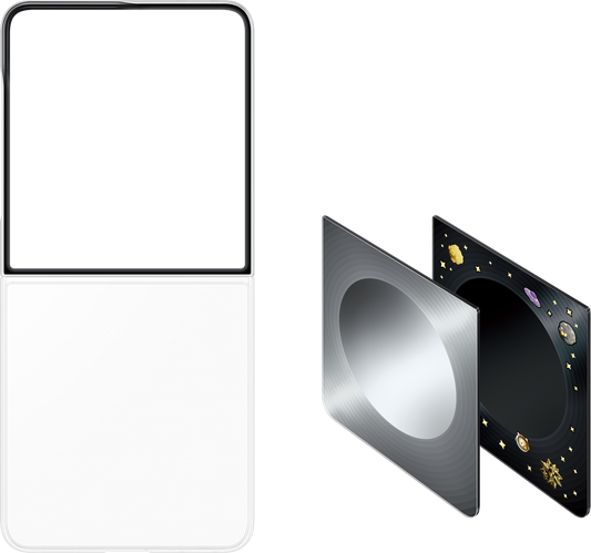 Kuori Samsung Galaxy Z Flip8 F776:lle, FlipSuit-kuori, musta EF-FF776CBEGWW