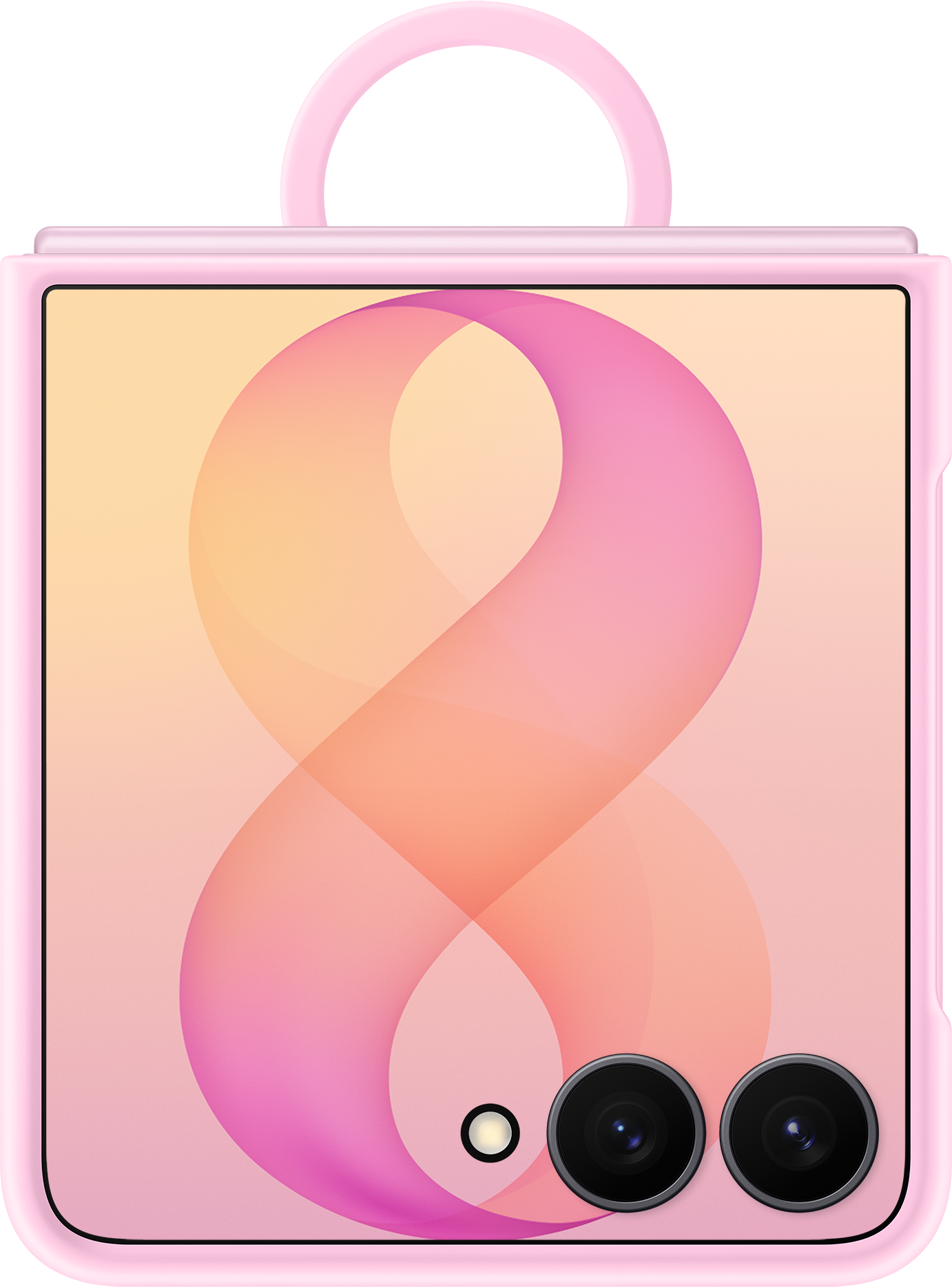 Kuori Samsung Galaxy Z Flip8 F776:lle, Silicone Ring Magnet, Vaaleanpunainen EF-EF776CVEGWW