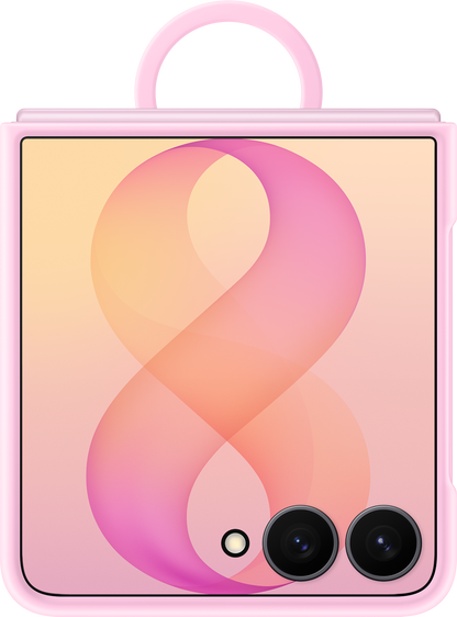 Kuori Samsung Galaxy Z Flip8 F776:lle, Silicone Ring Magnet, Vaaleanpunainen EF-EF776CVEGWW
