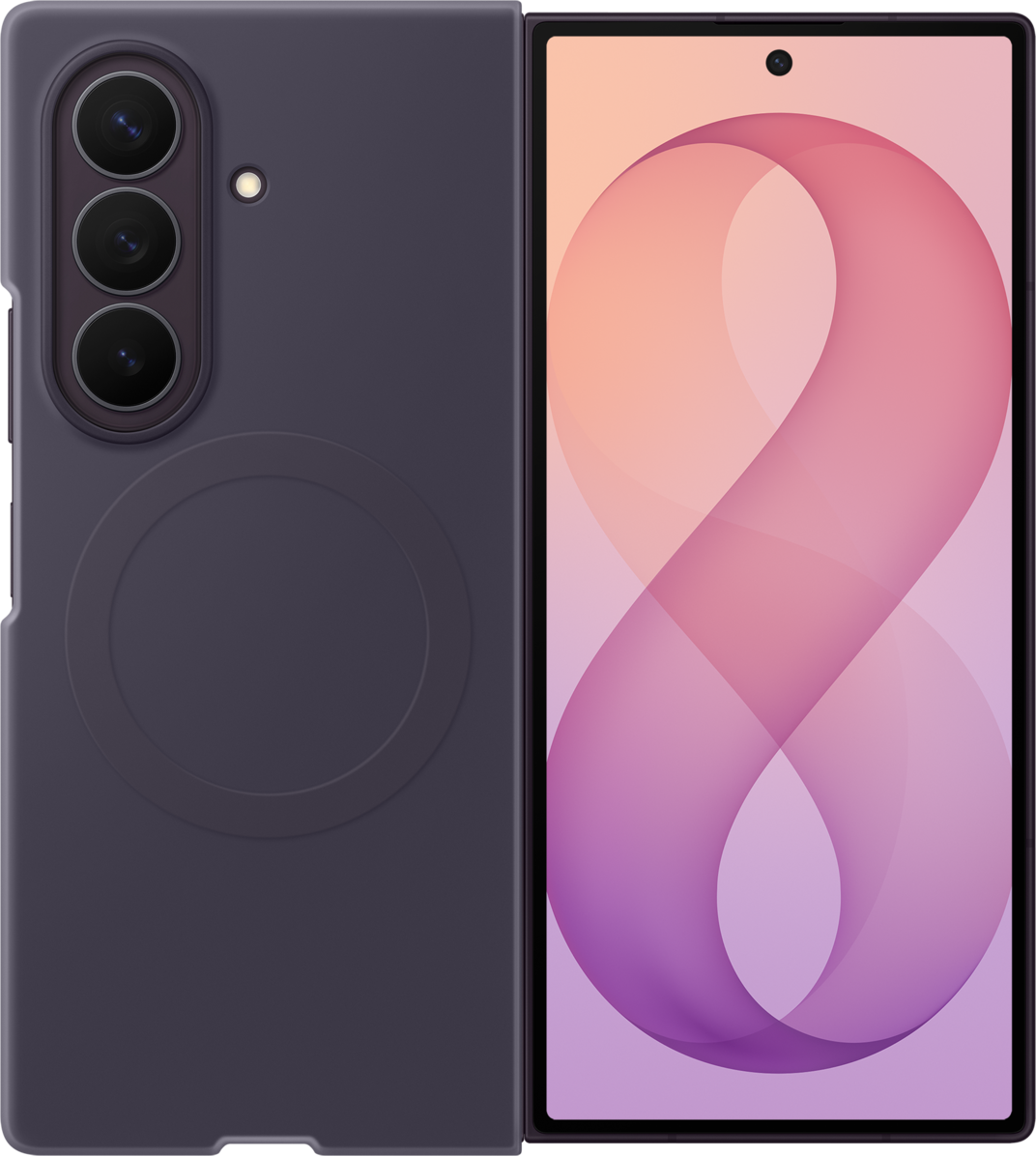 Kuori Samsung Galaxy Z Fold8 Ultra F976:lle, silikoninen magneettikotelo, violetti EF-EF976CVEGWW