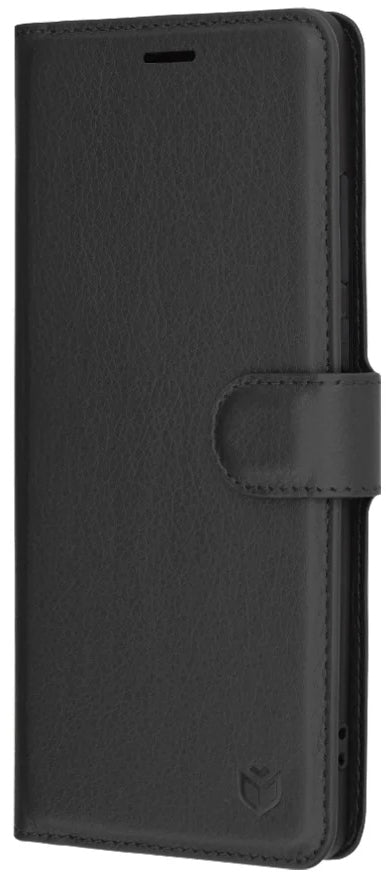 Kuori Samsung Galaxy A56 A566:lle, Techsuit, nahkainen folio, musta