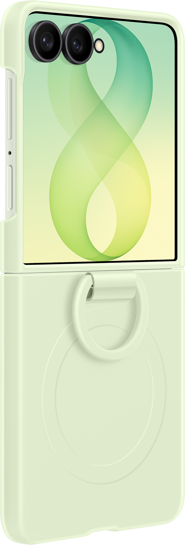 Kuori Samsung Galaxy Z Flip8 F776:lle, silikonisormusmagneetti, vihreä EF-EF776CGEGWW