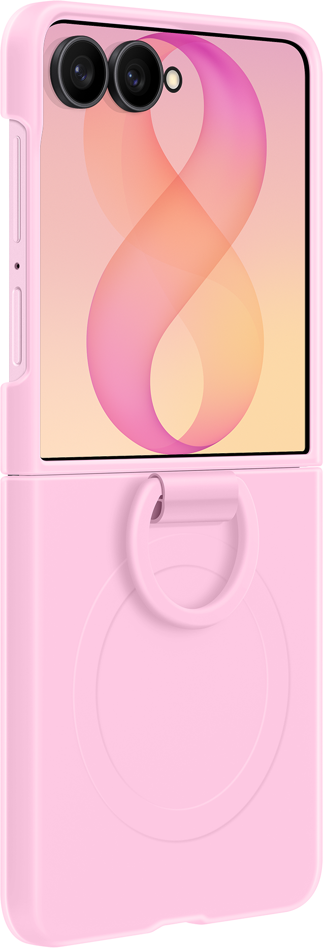 Kuori Samsung Galaxy Z Flip8 F776:lle, Silicone Ring Magnet, Vaaleanpunainen EF-EF776CVEGWW