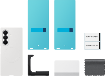 Kuori Samsung Galaxy Z Fold8 Ultra F976:lle, silikoninen magneettikotelo, valkoinen EF-EF976CWEGWW