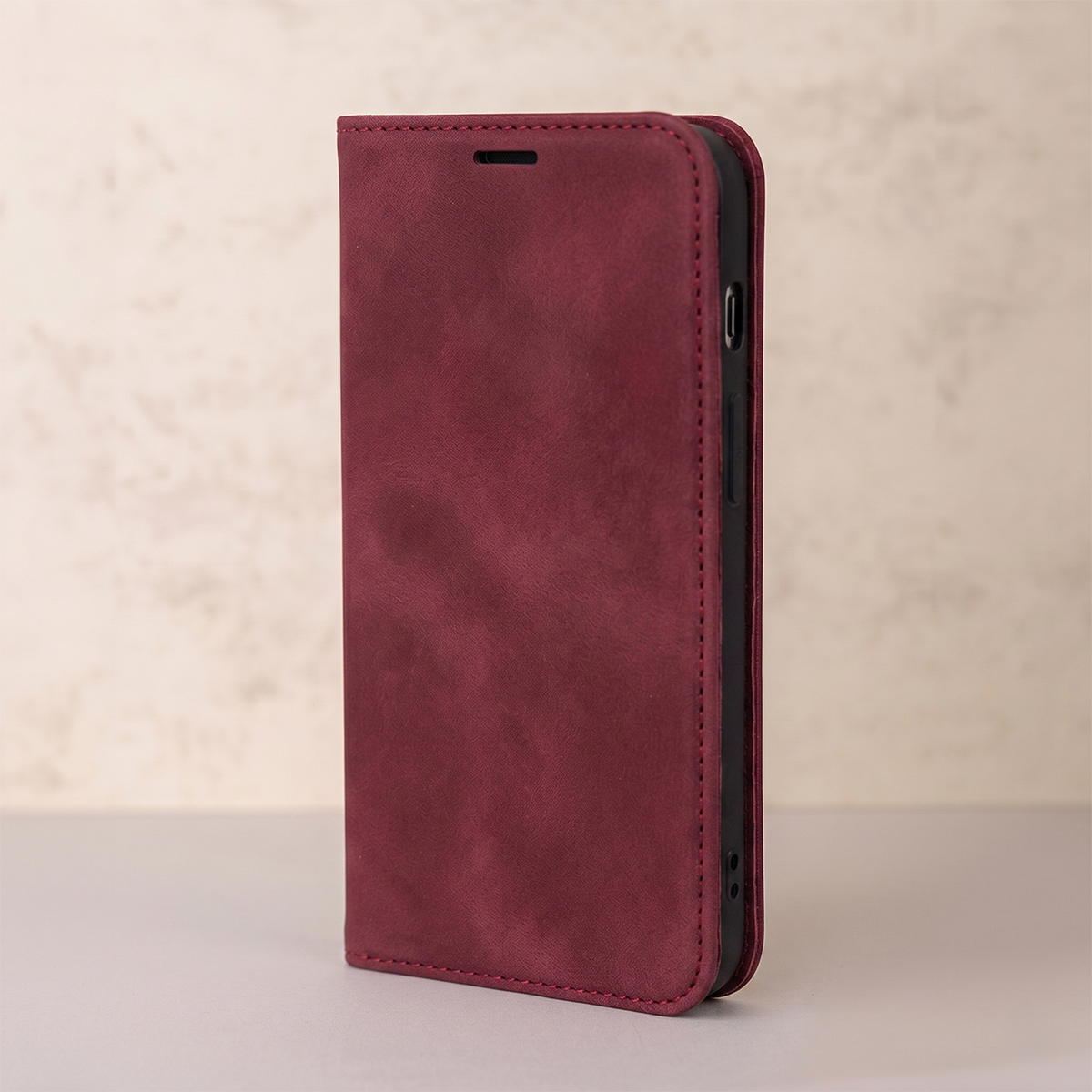 Case for Samsung Galaxy A18 5G A186 / A17 4G A175 / A17 5G A176 / A26 A266, OEM, Smart Suede, Burgundy