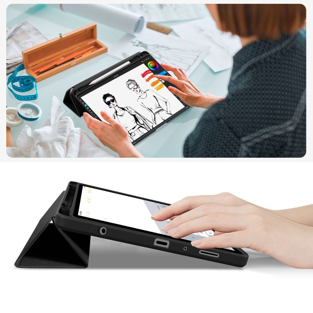 Kuori Samsung Galaxy Tab A11 / Tab A9:lle, Tech-Protect, SC PEN Hybrid, Musta
