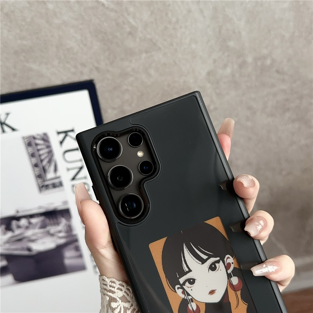 Kuori Samsung Galaxy S23 Ultra S918:lle, OEM, Mukautettu E-Ink-näyttö, Musta
