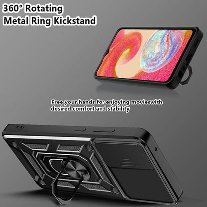 Kuori Samsung Galaxy A04e A042 / M04 M045:lle, Techsuit, CamShield, Musta