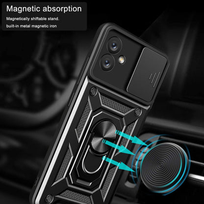 Kuori Samsung Galaxy A04e A042 / M04 M045:lle, Techsuit, CamShield, Musta