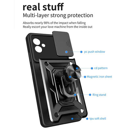 Kuori Samsung Galaxy A04e A042 / M04 M045:lle, Techsuit, CamShield, Musta