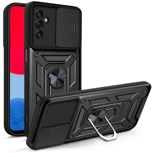 Kuori Samsung Galaxy A04s A047 / A13 5G A136:lle, Techsuit, CamShield, Musta