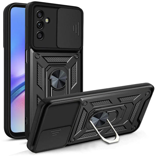 Kuori Samsung Galaxy A05s A057:lle, Techsuit, CamShield, Musta