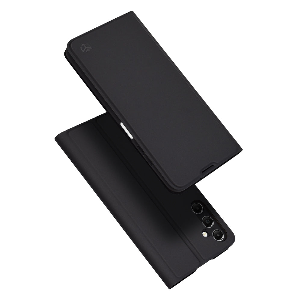 Kuori Samsung Galaxy A05s A057:lle, Techsuit, Magskin Book, Musta