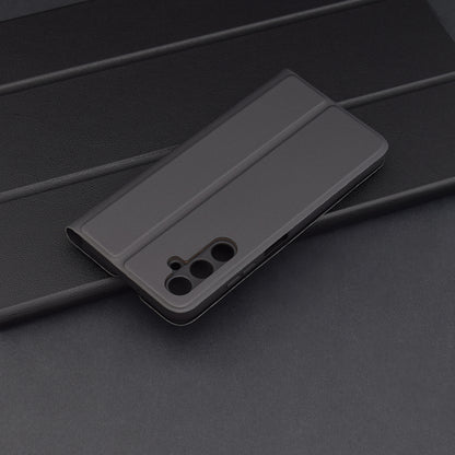 Kuori Samsung Galaxy A05s A057:lle, Techsuit, Magskin Book, Musta