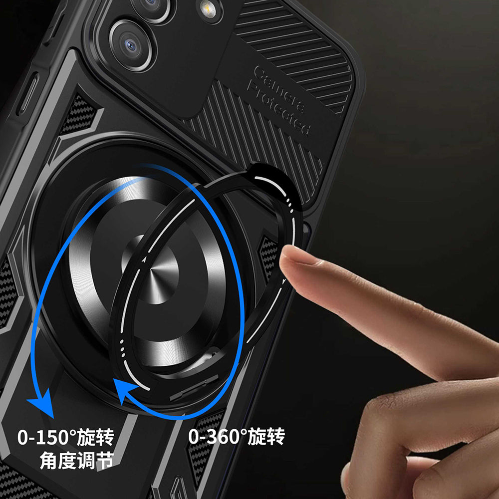 Kuori Samsung Galaxy A05s A057:lle, Techsuit, RuggedCam, Harmaa