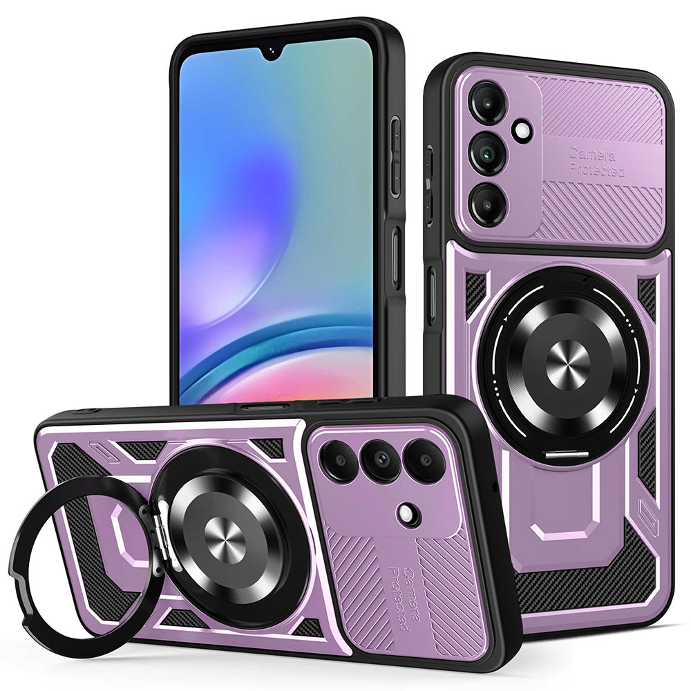 Kuori Samsung Galaxy A05s A057:lle, Techsuit, RuggedCam, Violetti