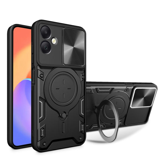 Kuori Samsung Galaxy A06 A065:lle, Techsuit, CamGuard Pro, Musta
