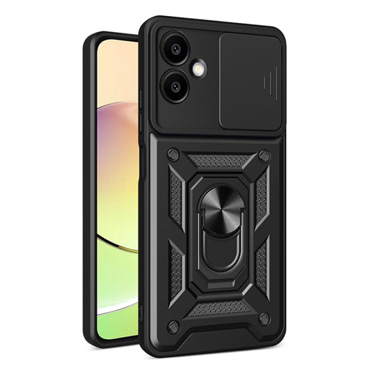 Kuori Samsung Galaxy A06 A065:lle, Techsuit, CamShield, Musta