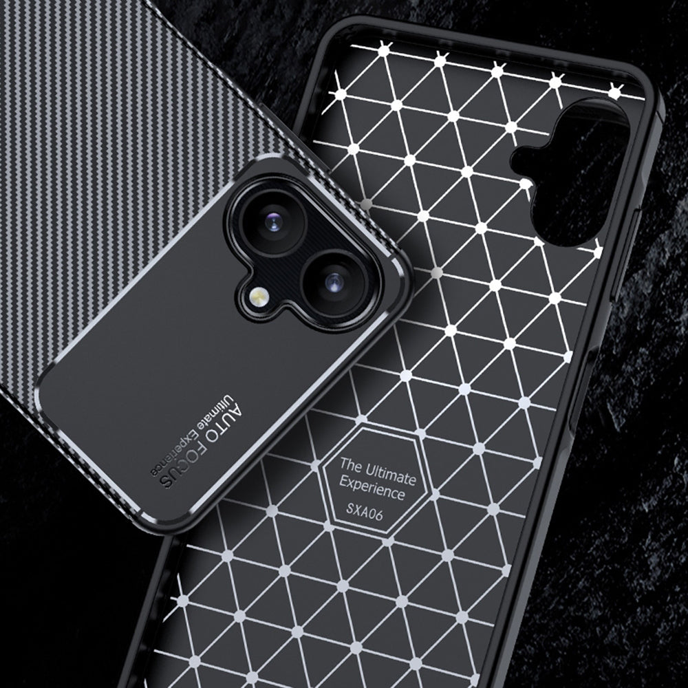 Kuori Samsung Galaxy A06 A065:lle, Techsuit, Hiilikuitu, Musta