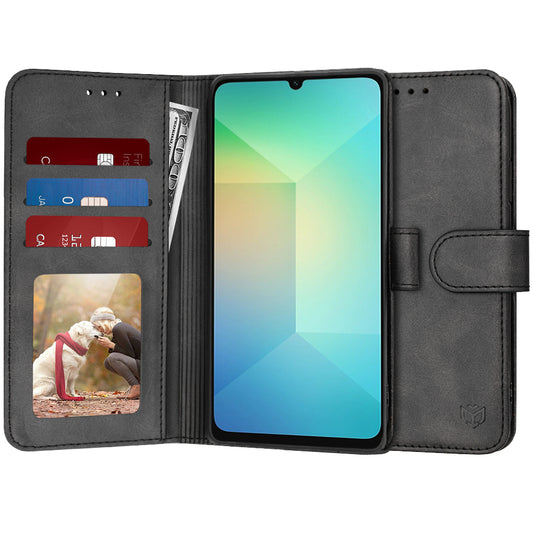 Kuori Samsung Galaxy A06 A065:lle, Techsuit, Diary Book, Musta