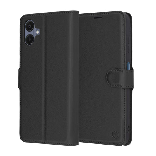 Kuori Samsung Galaxy A06 A065:lle, Techsuit, nahkainen folio, musta