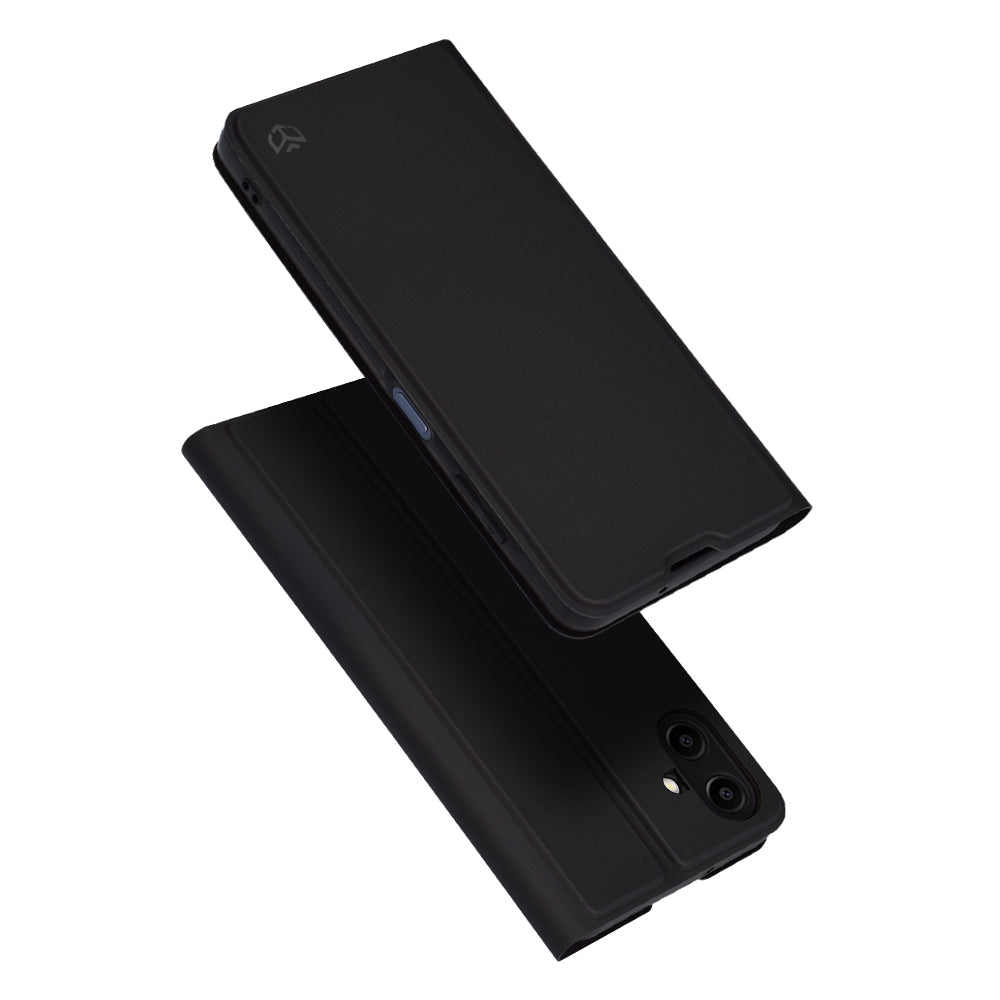 Kuori Samsung Galaxy A06 A065:lle, Techsuit, Magskin Book, Musta