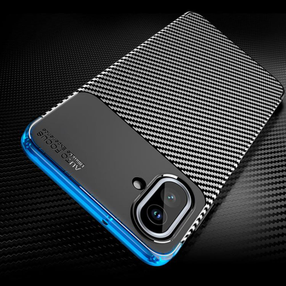 Kuori Samsung Galaxy A07 4G A075:lle, Techsuit, Hiilikuitu, Musta
