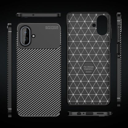Kuori Samsung Galaxy A07 4G A075:lle, Techsuit, Hiilikuitu, Musta