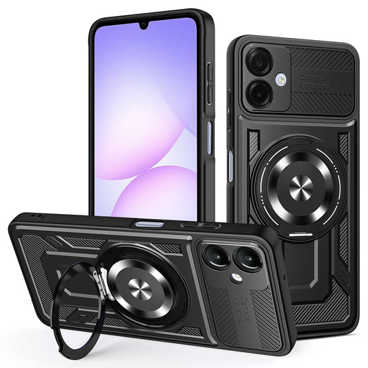 Suojakotelo Samsung Galaxy A07 4G A075:lle, Techsuit, RuggedCam, Musta