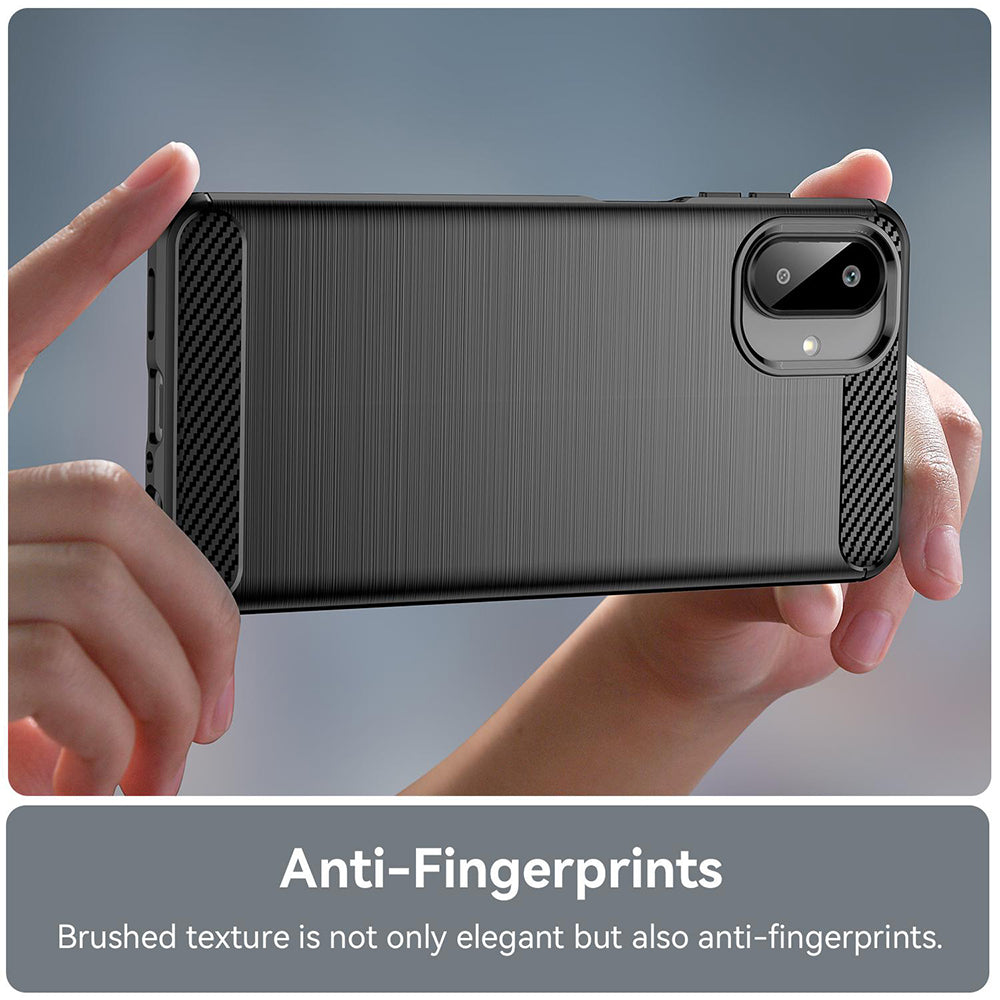 Kuori Samsung Galaxy A08 4G A085 / A07 5G A076, Techsuit, Hiili, Musta