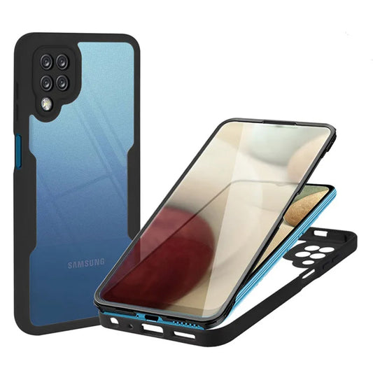 Kuori Samsung Galaxy A12 A125:lle, Techsuit, ColorVerse 360, Musta