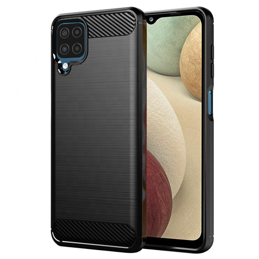 Kuori Samsung Galaxy A12 Nacho A127 / A12 A125, Techsuit, Hiili, Musta