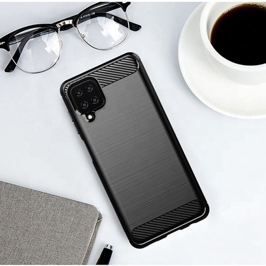 Kuori Samsung Galaxy A12 Nacho A127 / A12 A125, Techsuit, Hiili, Musta