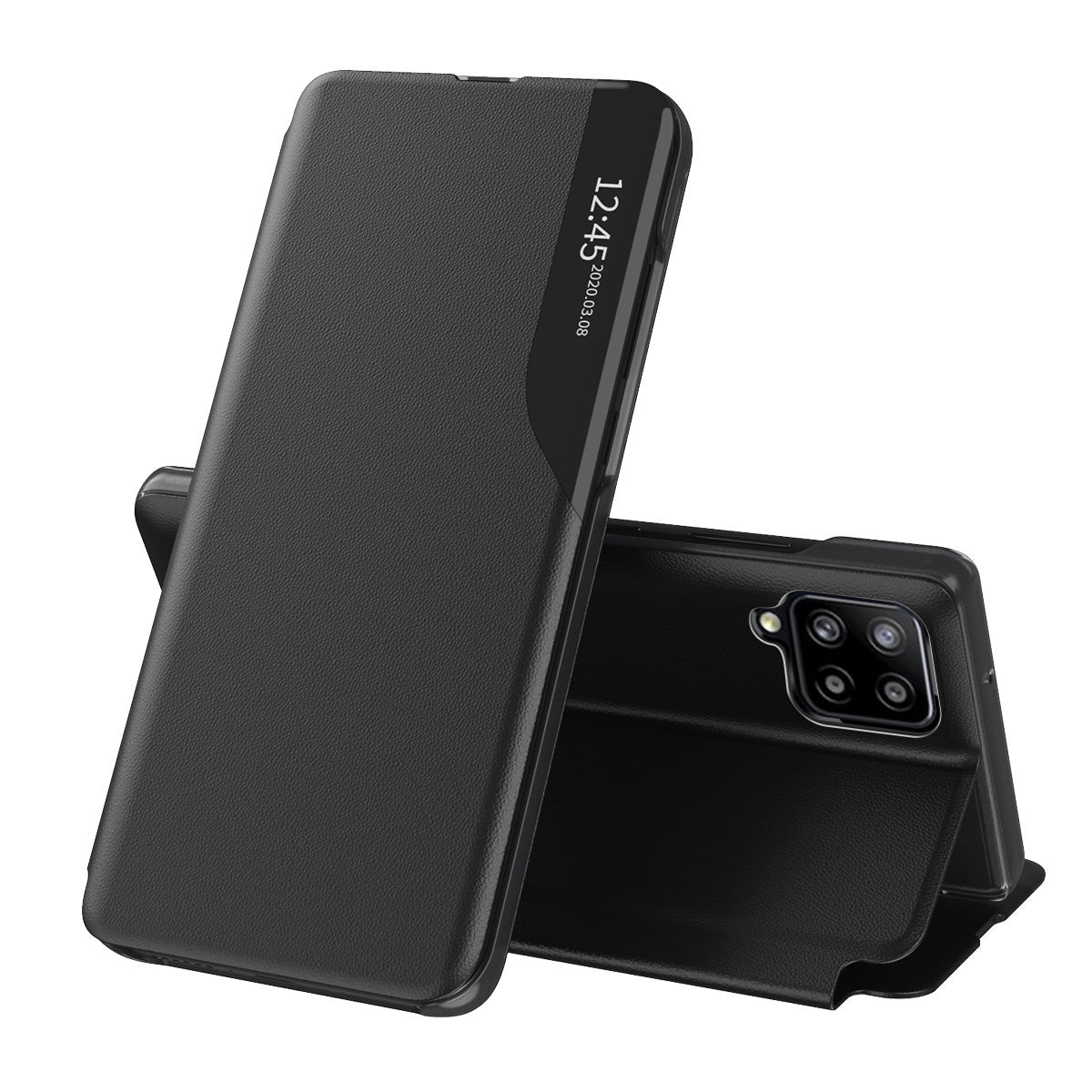 Kuori Samsung Galaxy A12 Nacho A127 / A12 A125, Techsuit, eFold, Musta