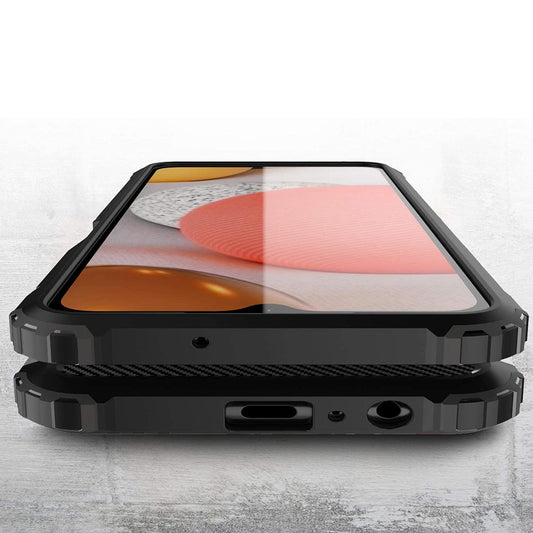 Kuori Samsung Galaxy A12 Nacho A127 / A12 A125:lle, Techsuit, Hybrid Armor, Musta