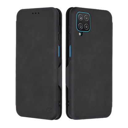 Kuori Samsung Galaxy A12 Nacho A127 / A12 A125:lle, Techsuit, Safe Wallet Plus, Musta
