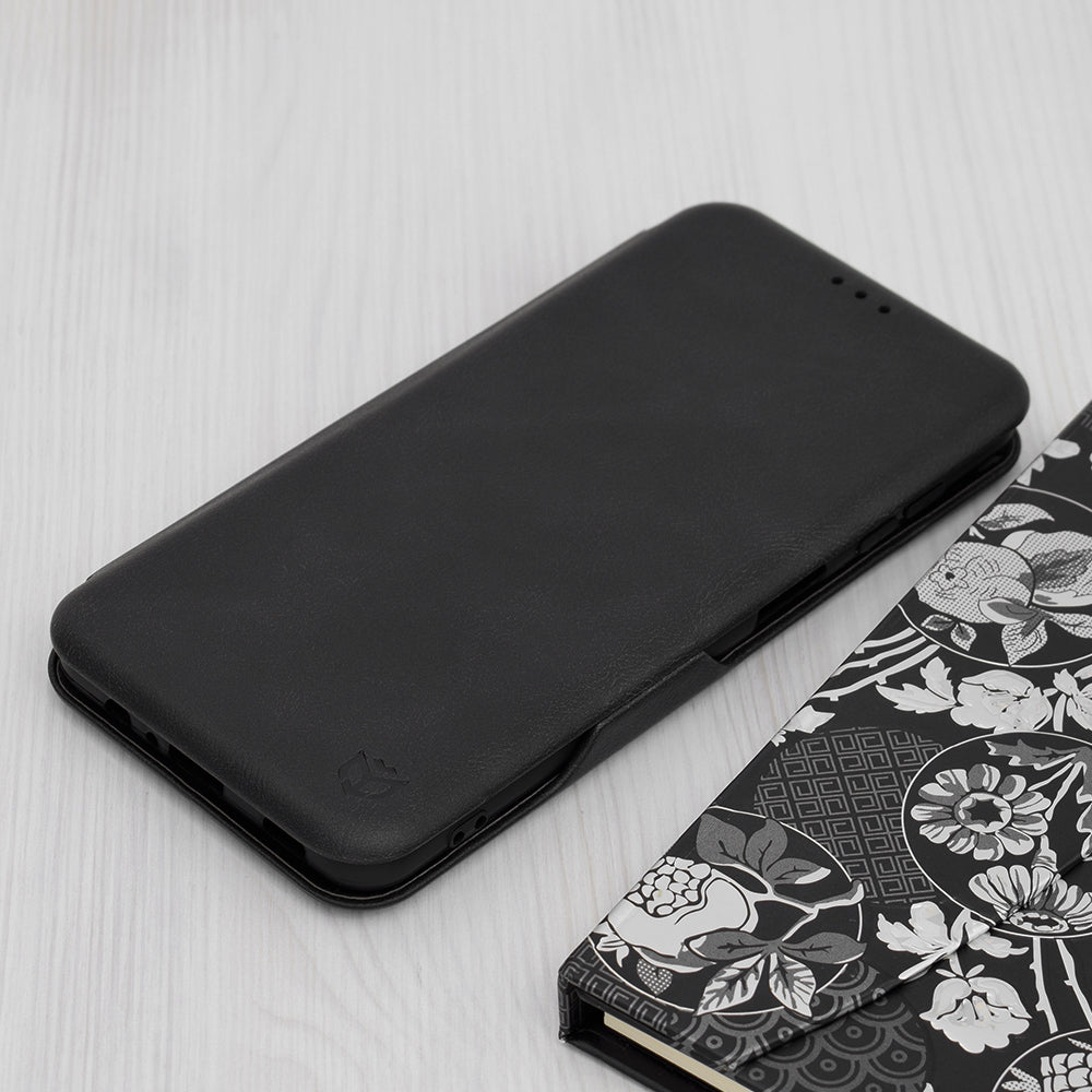 Kuori Samsung Galaxy A12 Nacho A127 / A12 A125:lle, Techsuit, Safe Wallet Plus, Musta