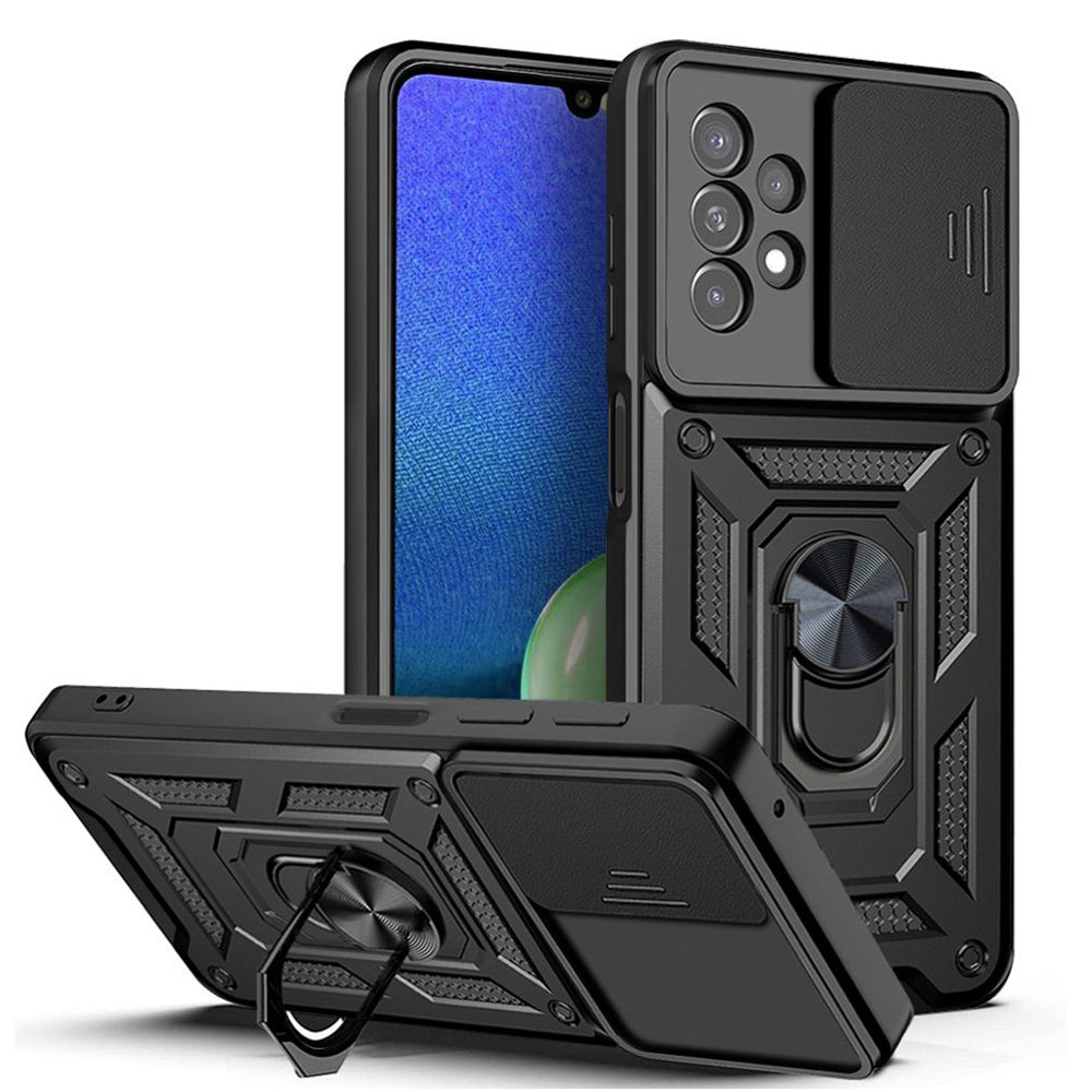 Kuori Samsung Galaxy A13 A135:lle, Techsuit, CamShield, Musta