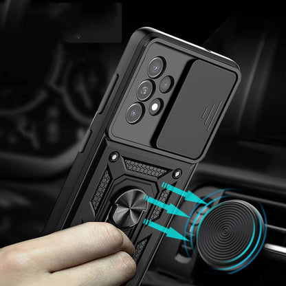Kuori Samsung Galaxy A13 A135:lle, Techsuit, CamShield, Musta